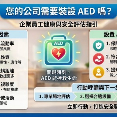 我的公司需要裝 AED 嗎？哪些場所依法應設置？企業一次看懂 AED 設置規定